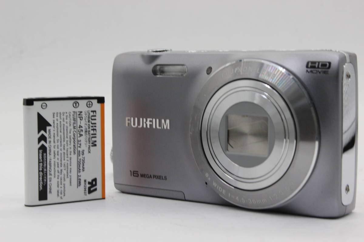 【返品保証】 フジフィルム Fujifilm Finepix JZ250 Fujinon 8x Wide バッテリー付き コンパクトデジタルカメラ s901_画像1