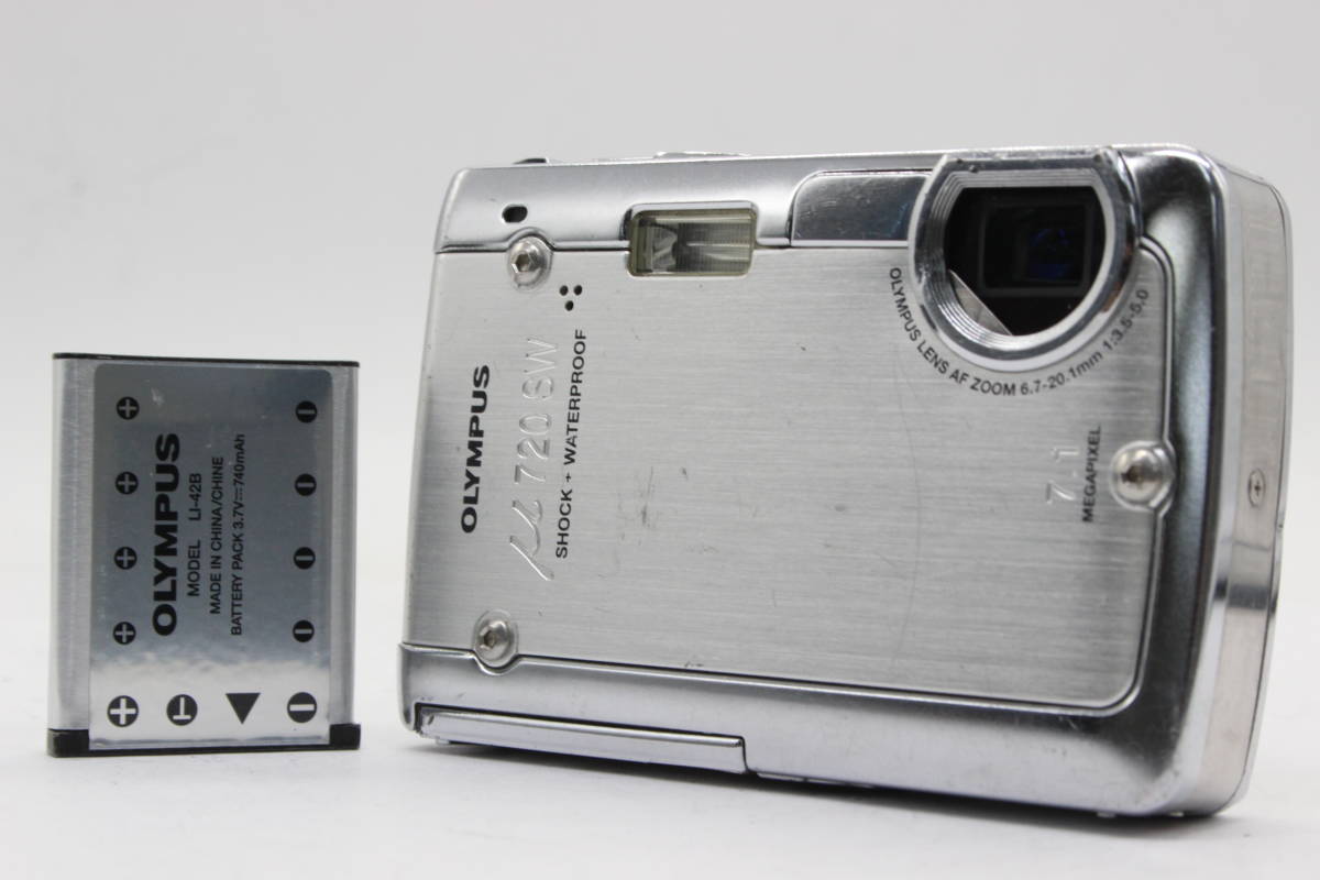 【返品保証】 オリンパス Olympus μ720 SW 3.0x バッテリー付き コンパクトデジタルカメラ s904