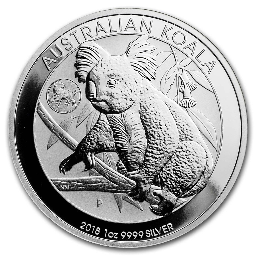 [保証書・カプセル付き] 2018年 (新品) オーストラリア「コアラ・干支 十二支・戌年 犬年」純銀 1オンス 銀貨