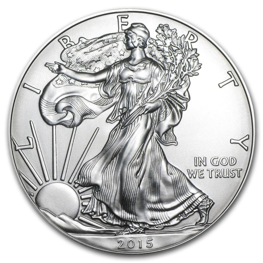[保証書・カプセル付き] 2015年 (新品) アメリカ「イーグル・ウオーキング リバティ」純銀 1オンス 銀貨
