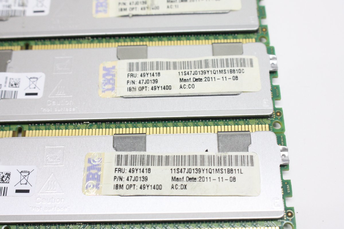 MA99【中古】 IBM純正 SAMSUNG PC3L-8500R ECC Registered 16GB(x4 64GB) 4枚セット_画像5