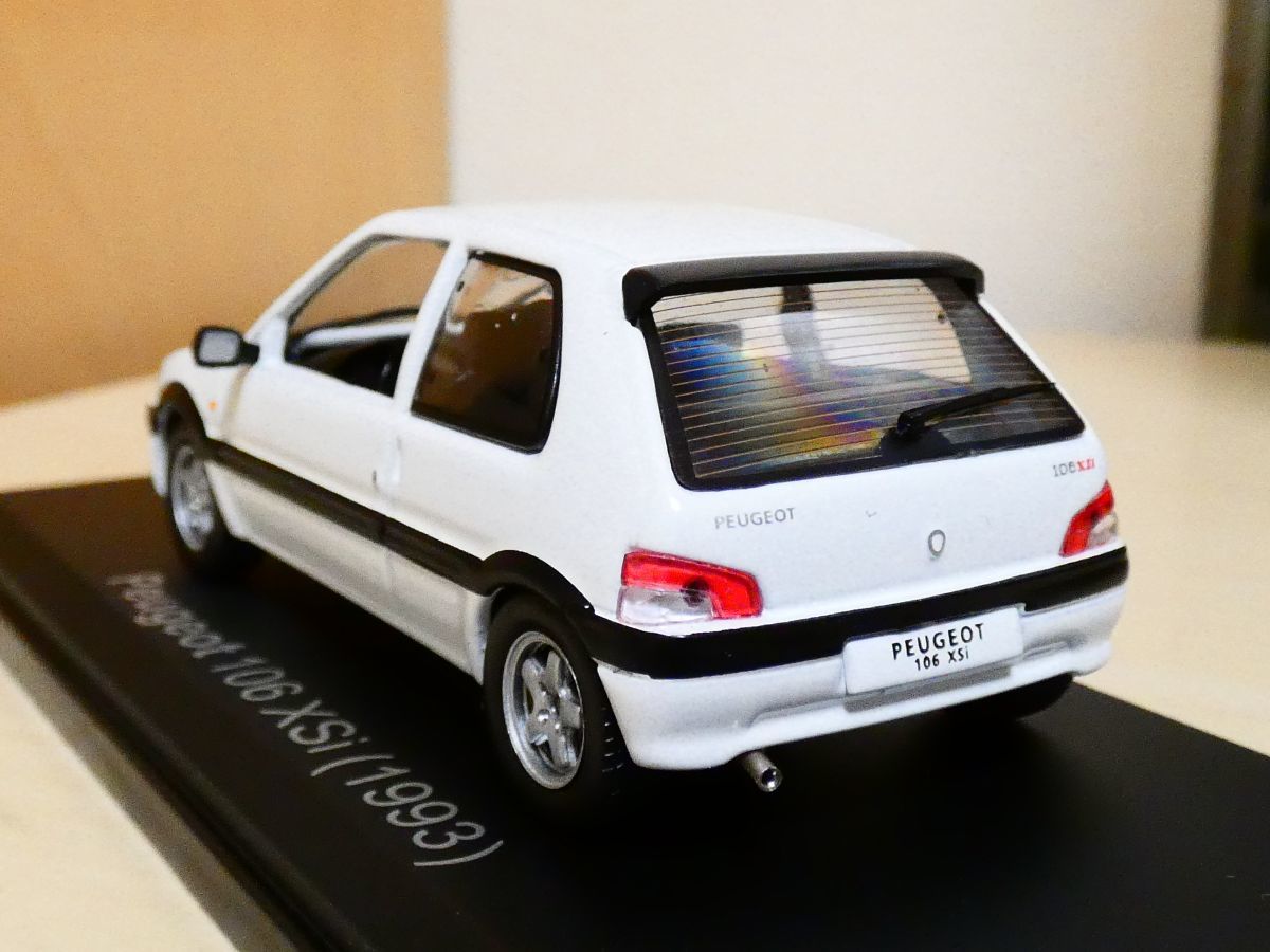 国産名車コレクション 1/43 プジョー 106 XSi 1993 白 アシェット peugeot ミニカー_画像2