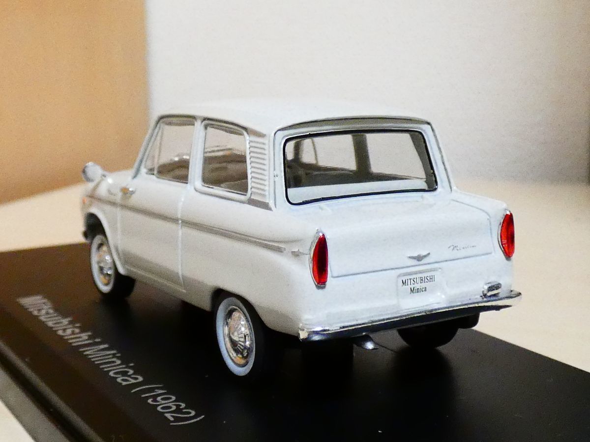 国産名車コレクション 1/43 三菱 ミニカ 1962 白 旧車 クラシックカー mitsubishi minica アシェット ミニカー_画像2