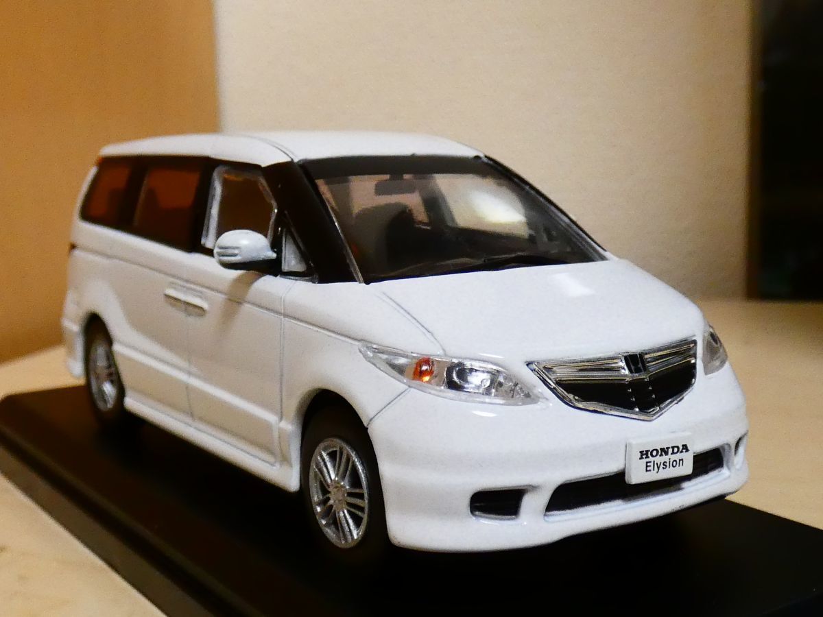 国産名車コレクション 1/43 ホンダ エリシオン 2004 白 アシェット 旧車 クラシックカー ミニカー_画像1