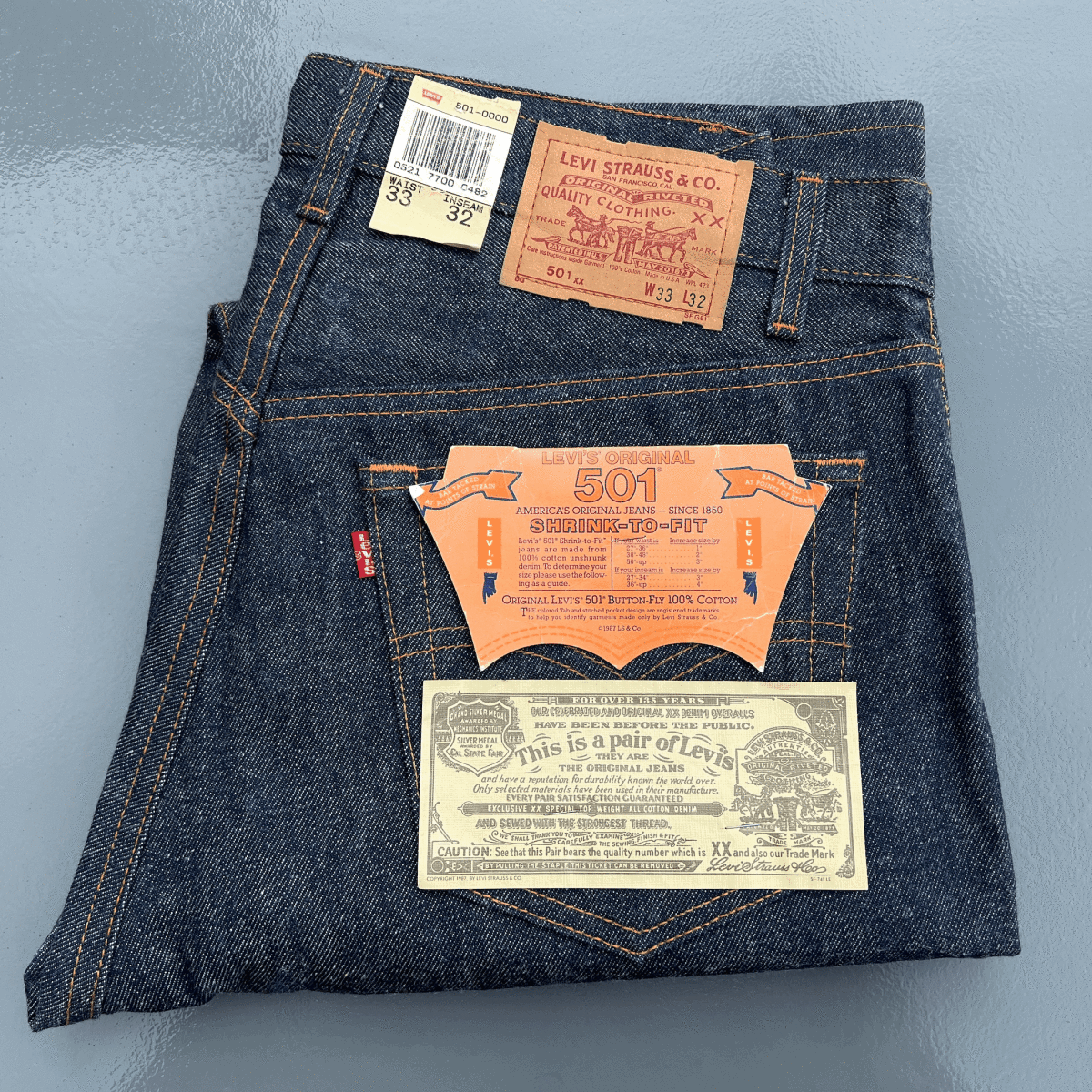 激安直営店 Levi's 赤文字パッチ 米国製 80s 501xx 005010000 ジーンズ