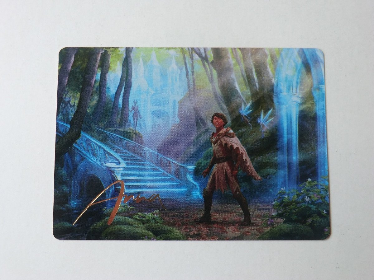 MTG 美品 【フェイの宮廷へ（7/81）】 （箔押しサイン入りアートカード） エルドレインの森 WOC 日 3枚迄_画像1