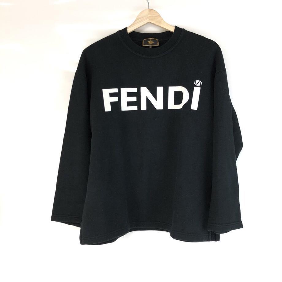 最安価格 フェンディ FENDI スウェット ブランド メンズ ブラック ロゴ
