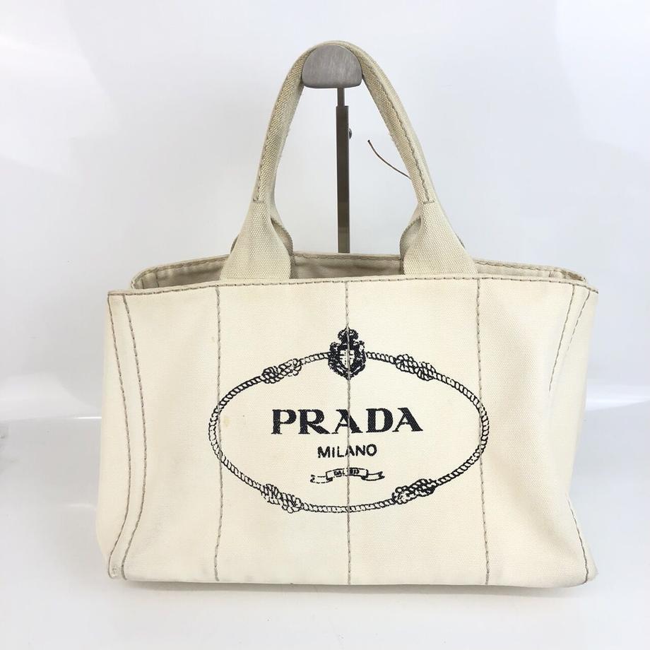 PRADA プラダ カナパ ハンドバッグ トートバッグ ホワイト レディース ブランド 送料無料 おしゃれ 鞄 カバン かばん 通勤 通学