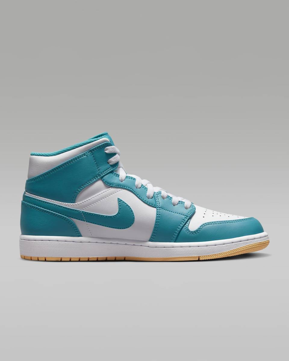 新品 27.5 NIKE AIR JORDAN 1 MID アクア ブルー ゴールド 水色 新品 27.5 NIKE AIR JORDAN 1 MID アクア ブルー ゴールド 水色