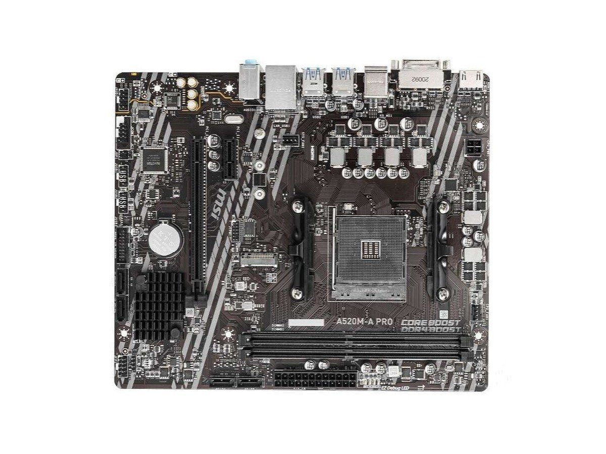 未使用 MSI A520M-A-PRO マザーボード AMD A520 Socket AM4 Micro ATX メモリ最大64G対応 保証あり