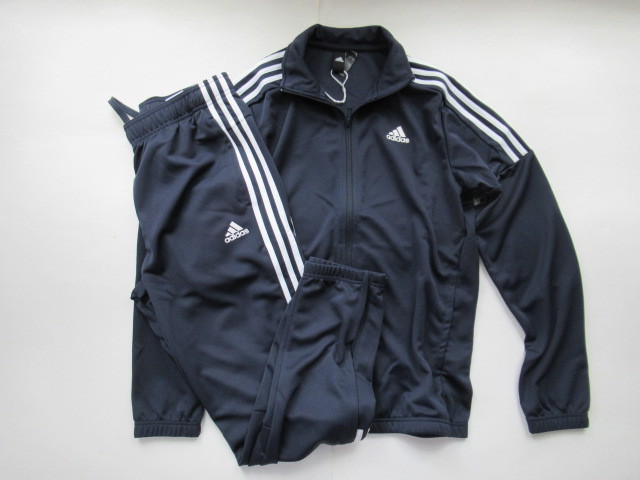 2826■新品！アディダス（adidas）ジャージ上下【XO】ネイビー系トレーニング_画像1