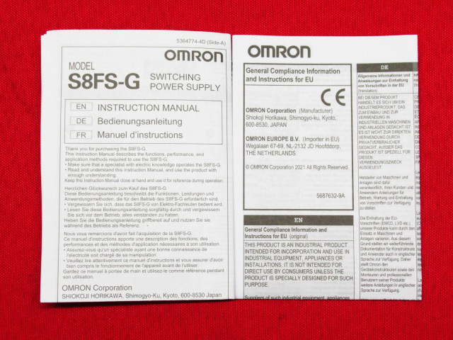 新品未使用品 OMRON オムロン S8FS-G30024C パワーサプライ 管理5B0905ST-E1_画像3