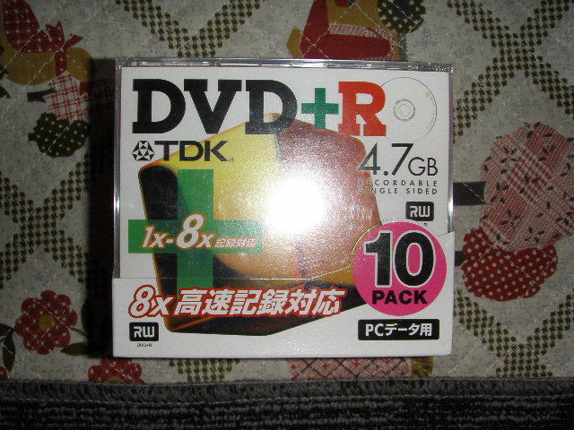 TDK DVD+R 1-8 speed 10 pieces set 