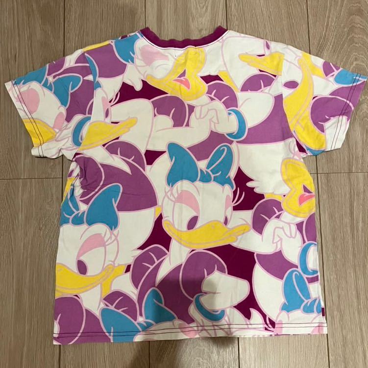 TOKYO DISNEY RESORT ディズニー 半袖 Tシャツ 総柄 Daisy Duck デイジー 紫 ピンク 白 150 cm レディース キッズ オリエンタルランド