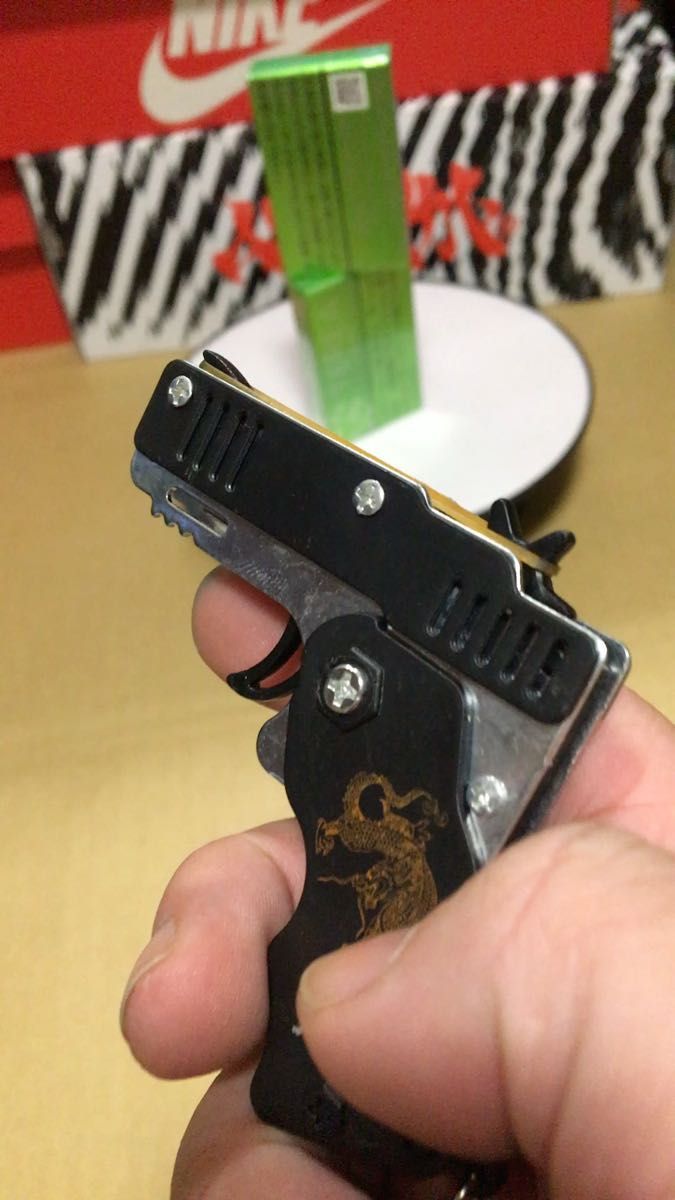 新品 輪ゴム鉄砲 輪ゴム付き 飲み屋のゲームでウケます iQOSテリアと同じぐらいの大きさ