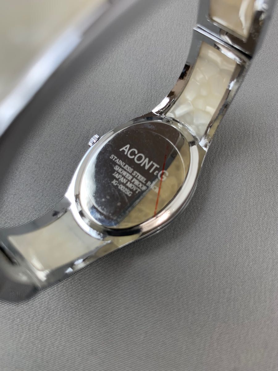 ACONT&G マーブル柄が落ち着いた雰囲気のレディース腕時計 細身シンプルファッションウオッチ 日本製ムーブメント 腕時計