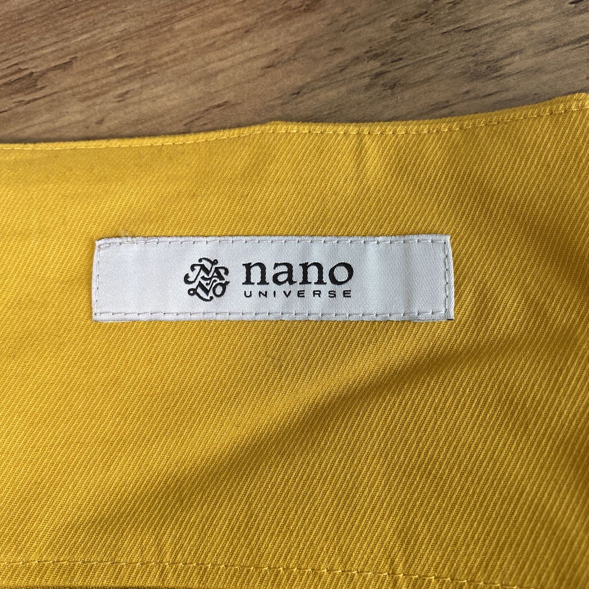 nano universe ナノユニバース ハイウエストタイトスカート からし色