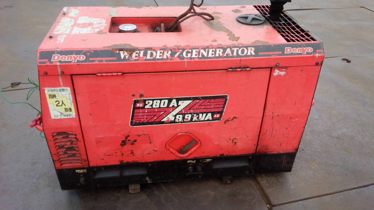 selling up * Denyo BLW-280SSW soundproofing type engine welding machine generator welding diesel