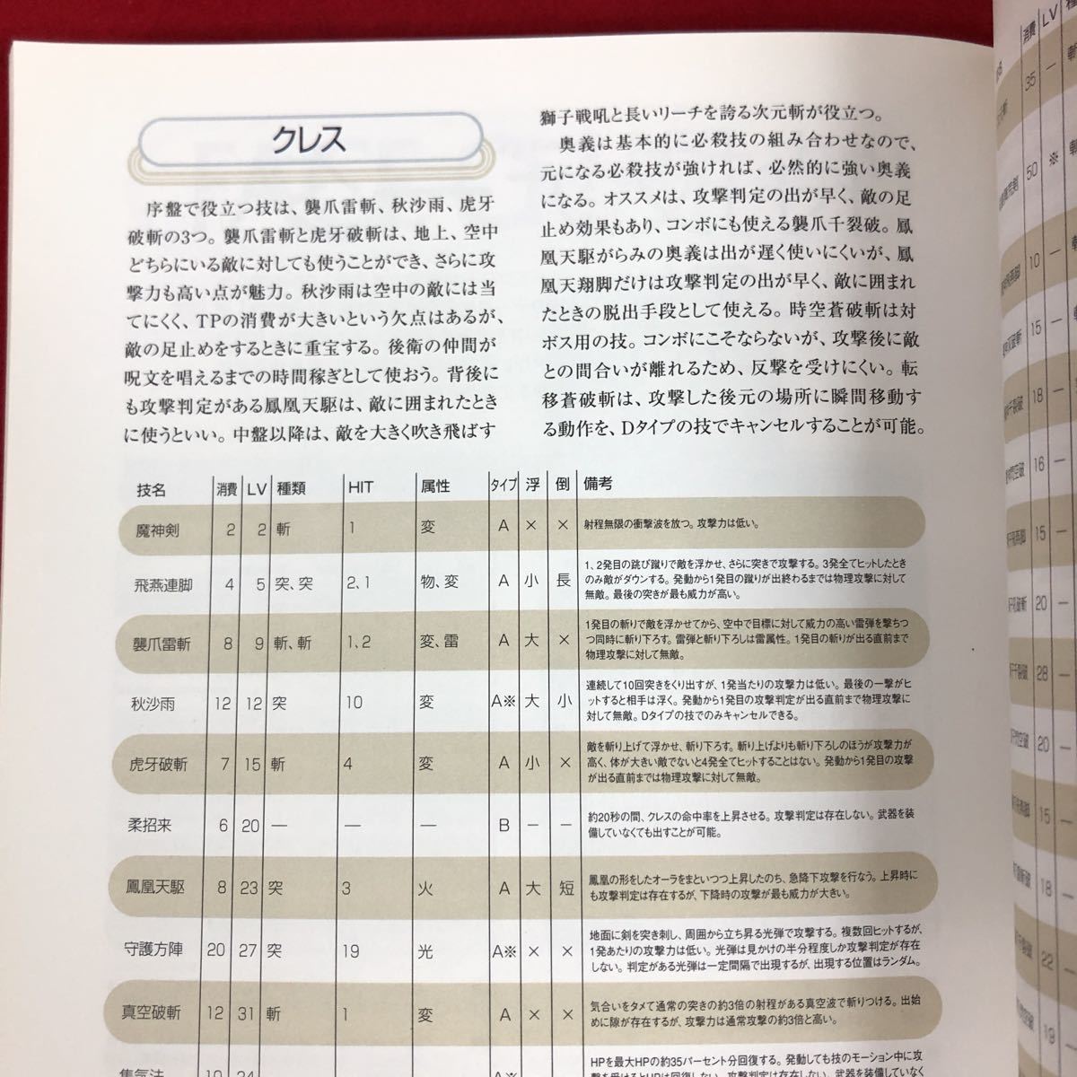 h-412 ※9 テイルズオブファンタジア オフィシャルガイドブック 1999年3月1日 初版発行 ナムコ ゲーム 攻略本 RPG プレイステーション _画像7