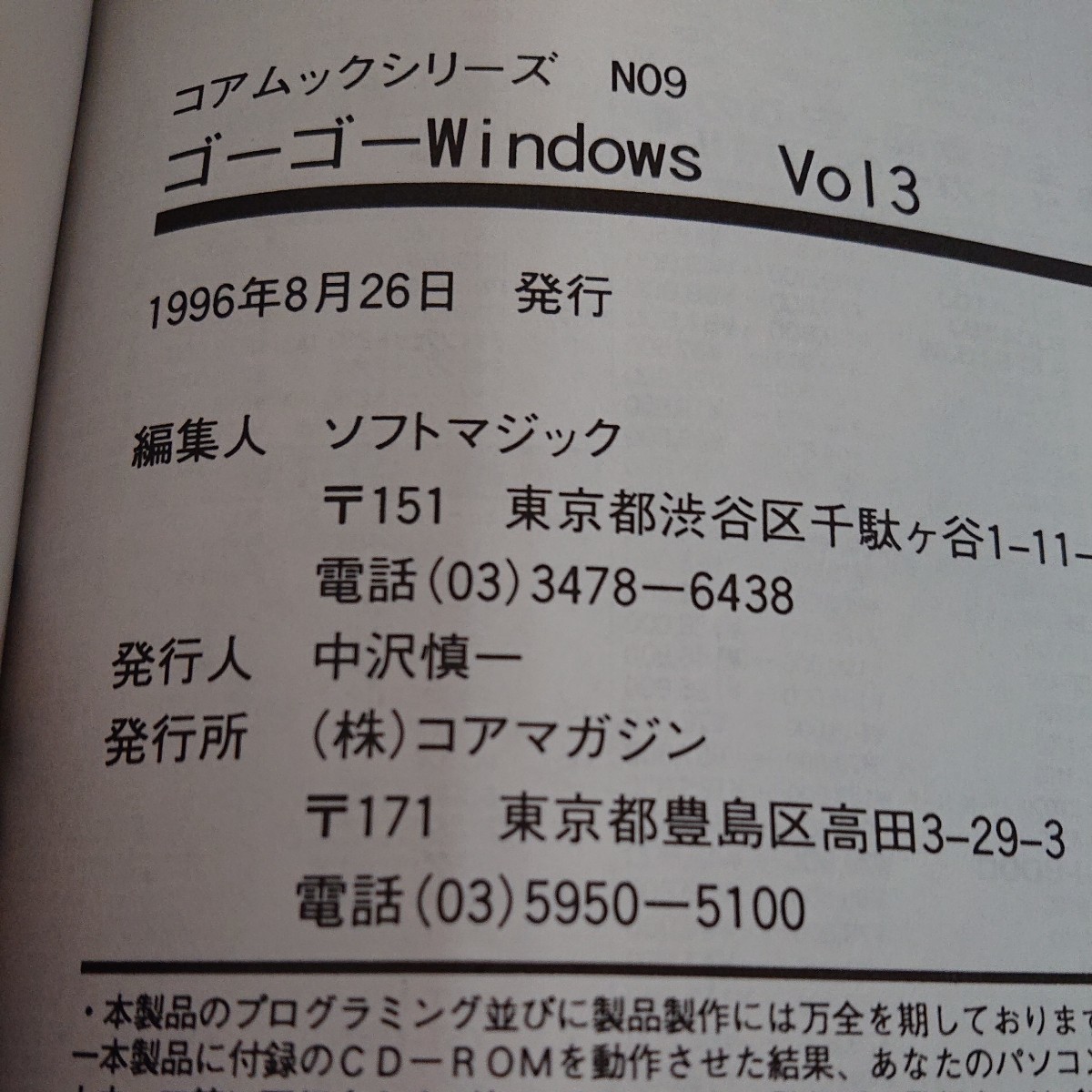 h-534 ゴーゴー!! Windows コアムックシリーズ CD付き 拡大ビュアーがさらにバージョンアップ! 1996年発行※9 の画像7