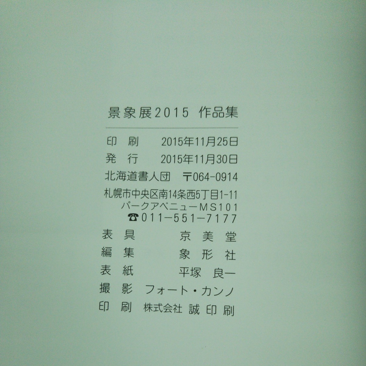 g-621 ※9 景象展2015 作品集 2015年11月30日 発行 北海道書人団 書道 北海道 小川東洲 石川玉舟 和泉星沙 梅木陽一 漢字 芸術_画像4