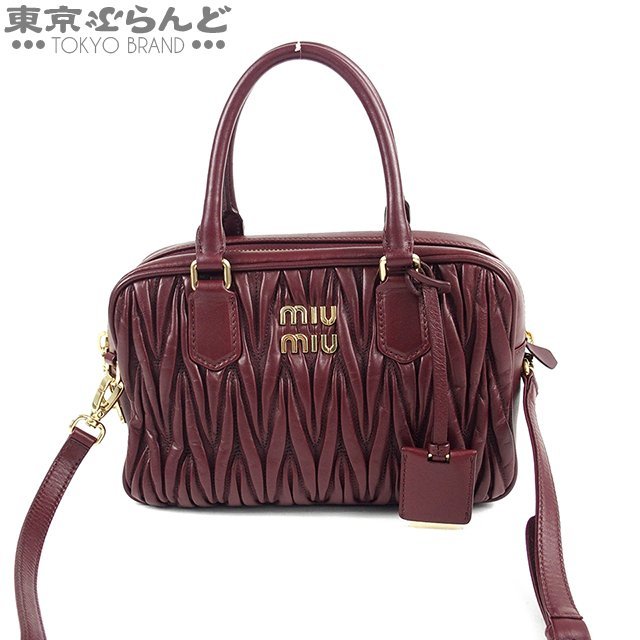 新着 マテラッセ MIUMIU ミュウミュウ 101687230 トップハンドル