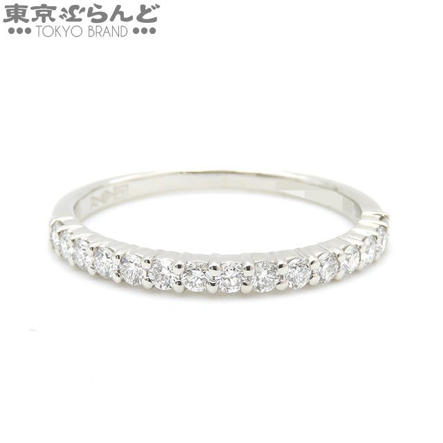 冬バーゲン☆】 総0.35ct 14号相当 ダイヤモンド Pt900 リング ハーフ