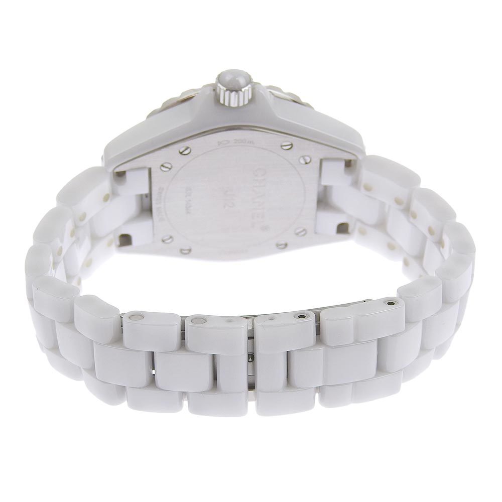 CHANEL Chanel J12 12P diamond H1628 wristwatch white ceramic × diamond white quarts lady's white face [I162823016] used 