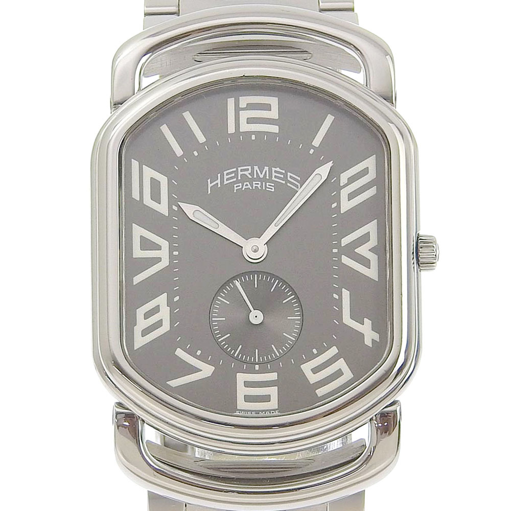 驚きの価格 RA1.810 ラリー エルメス HERMES 腕時計 黒文字盤