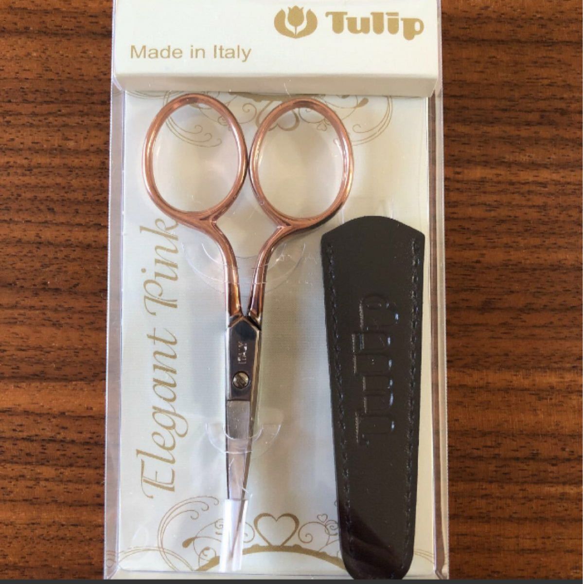  【新品】Tulip　チューリップ　高級糸切りはさみ　エレガントピンク　ソリ刃　