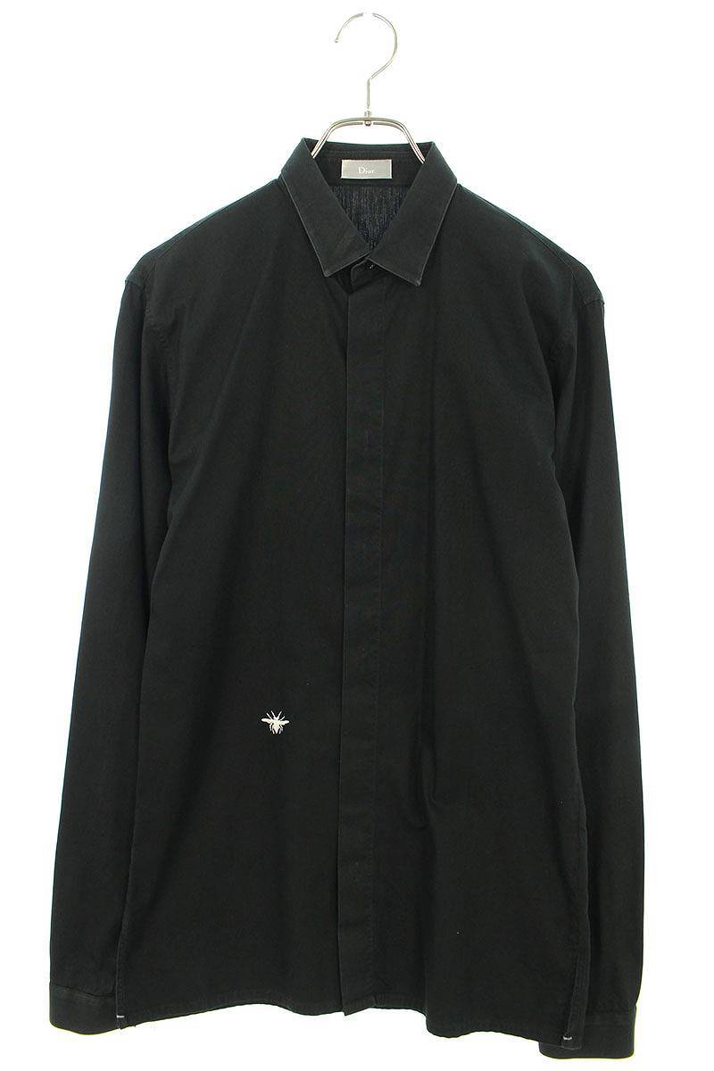 高価値 HOMME Dior ディオールオム サイズ:38 BS99 中古 BEE刺繍長袖シャツ 長袖シャツ