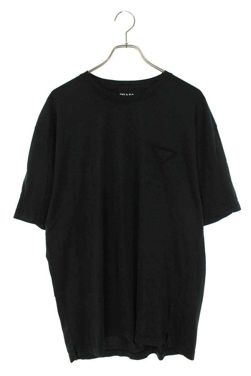 高品質 PRADA プラダ UJN852 SB01 中古 三角ロゴTシャツ サイズ:XL 半袖Tシャツ