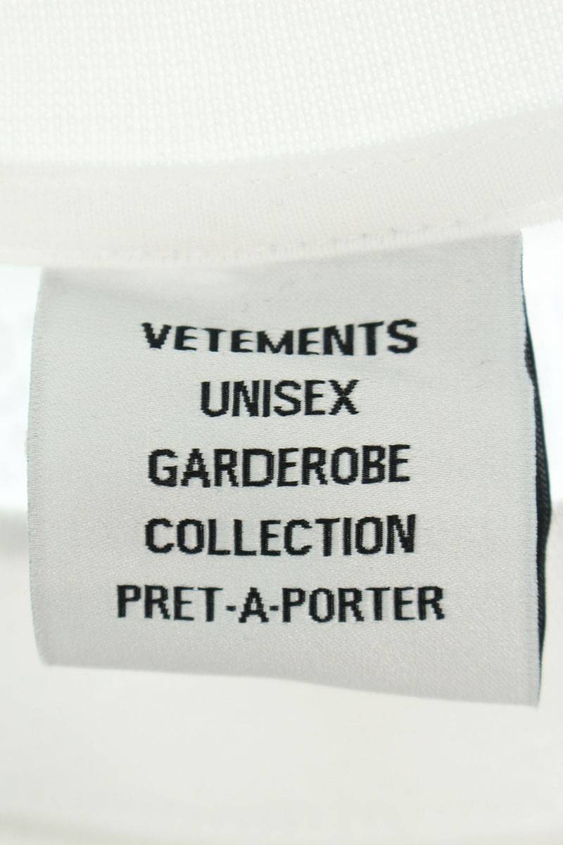 ヴェトモン VETEMENTS 23AW UE54TR330W WHITE サイズ:S PARISロゴプリントTシャツ 新古品 SB01_画像3