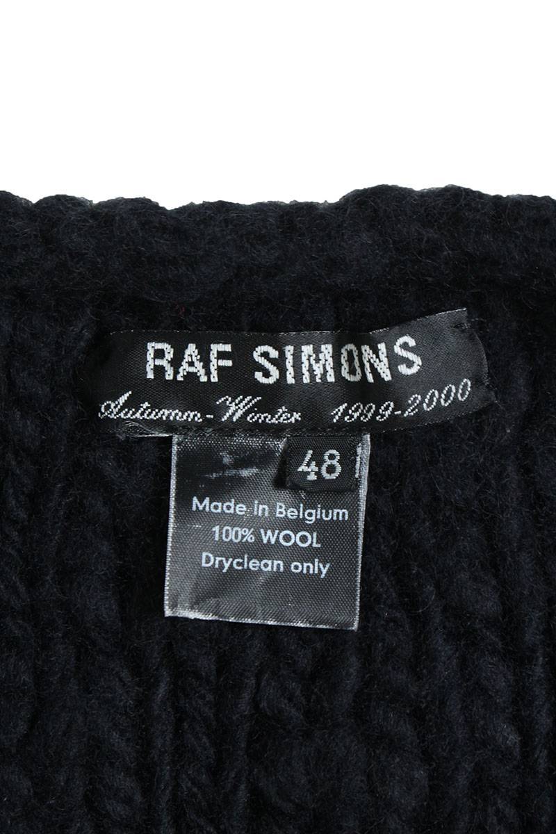 ラフシモンズ RAF SIMONS 99AW サイズ:48 ウールローゲージニット 中古 BS99_画像4