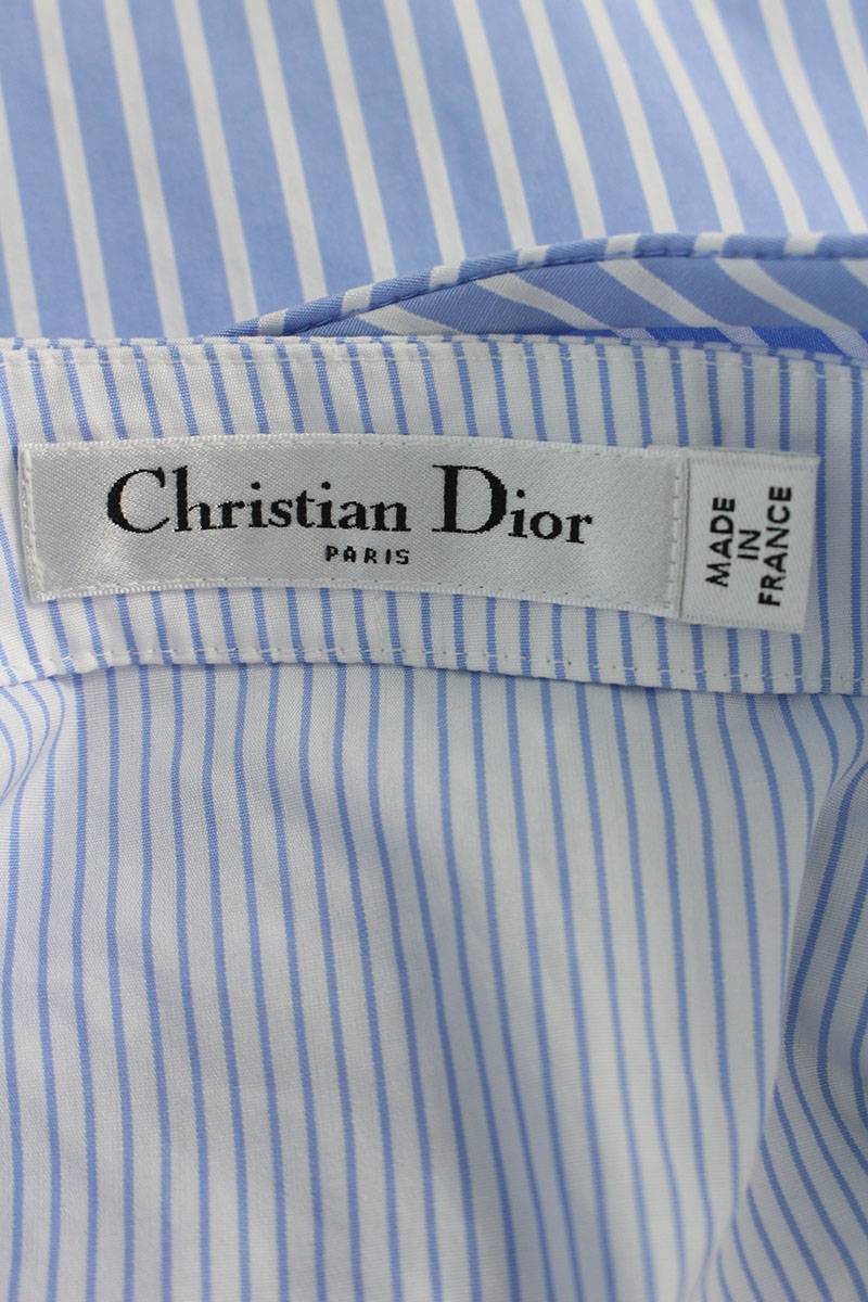 クリスチャンディオール Christian Dior 7C21305D1338 サイズ:38 ストライプ切り替えラップスカート 中古 BS99_画像4