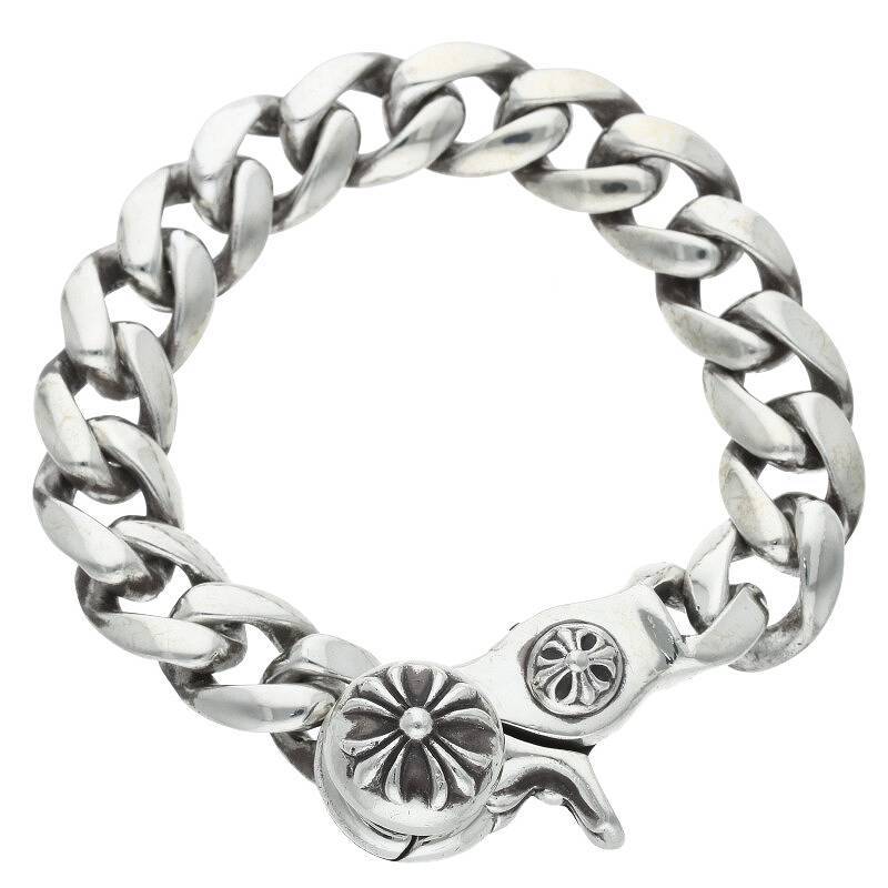 クロムハーツ Chrome Hearts CLSC CHN LNK/クラシックリンククリップ サイズ:15LINK シルバーブレスレット 中古 NO05_画像1