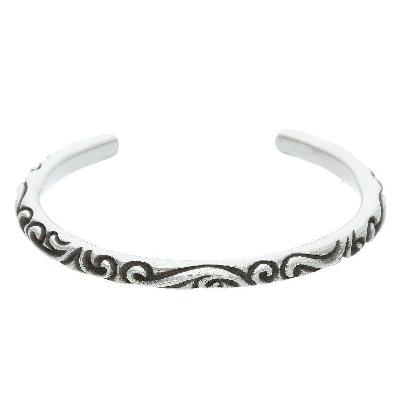 クロムハーツ Chrome Hearts BANGLE SCROLL/スクロールバンド シルバーブレスレット 中古 SS07