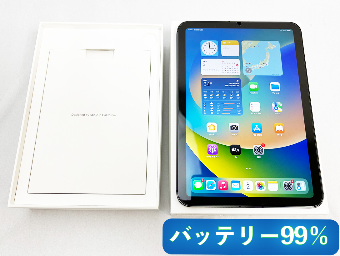 美品】 バッテリー99％ SIMフリー iPad mini 第６世代 256GB Wi-Fi+