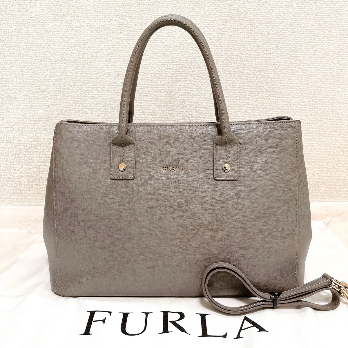 FURLA フルラ LINDA リンダ ショルダーバッグ グレー 2way