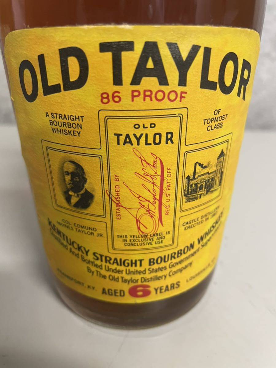 古酒 未開封 OLD TAYLOR 6年オールド テイラー ケンタッキー バーボンウイスキー 760ml 43%　_画像9
