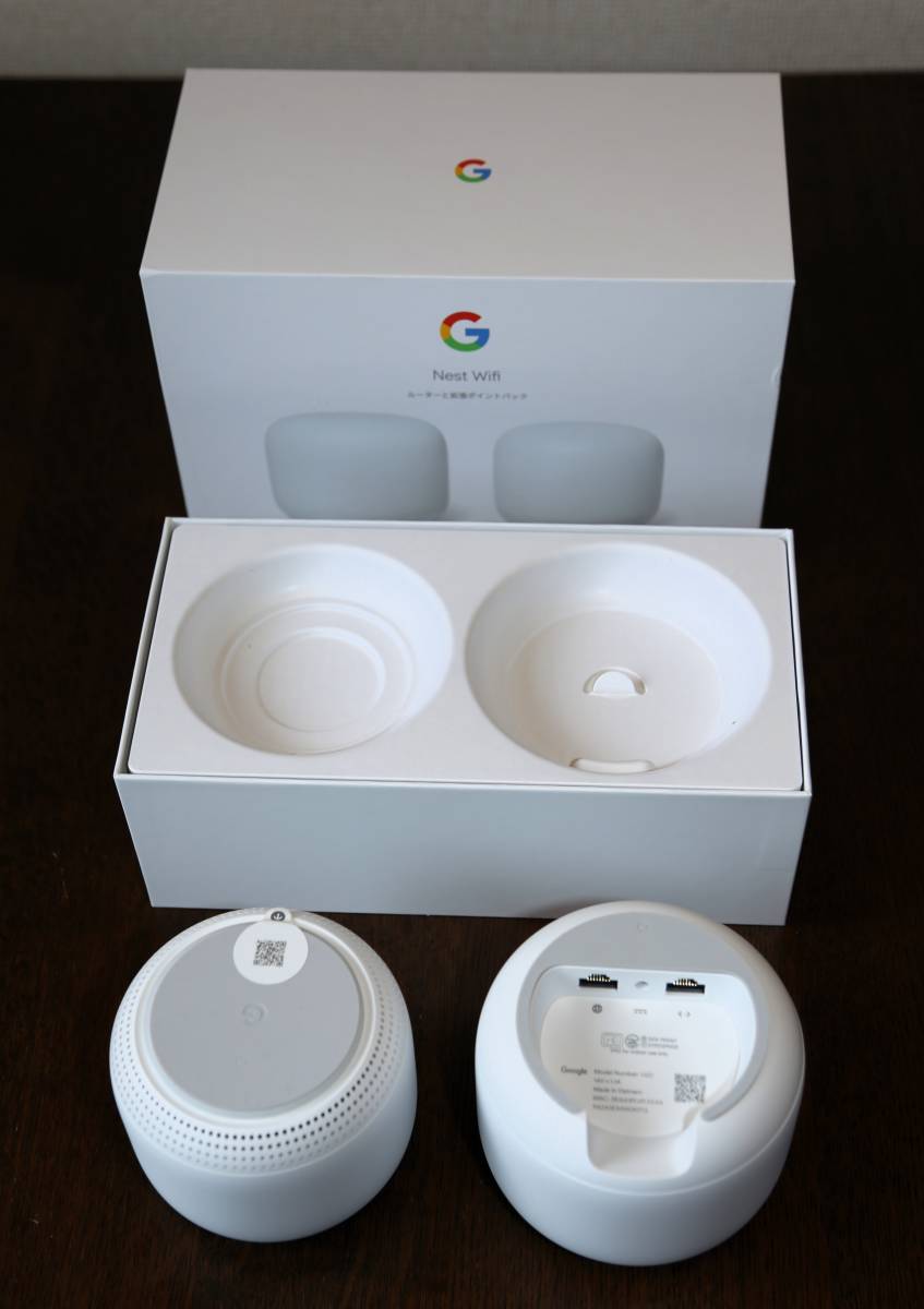 新品同様】Google Nest Wifi ルーターと拡張ポイントパック #メッシュ
