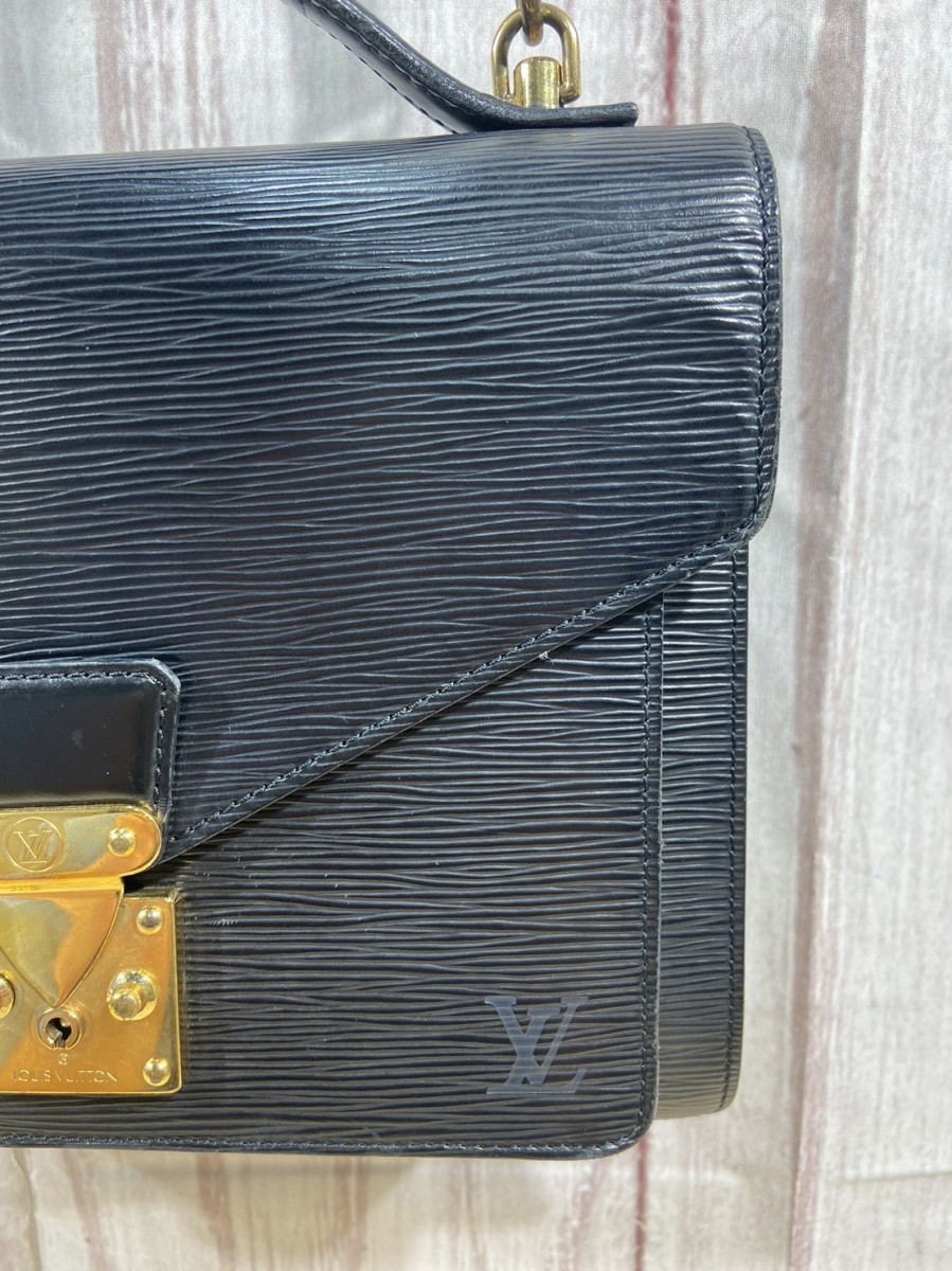 LOUIS　VUITTON　ルイヴィトン　エピ　モンソー28　ショルダーバッグ　ハンドバッグ　2WAY　カラー、ブラック　91063B_画像3