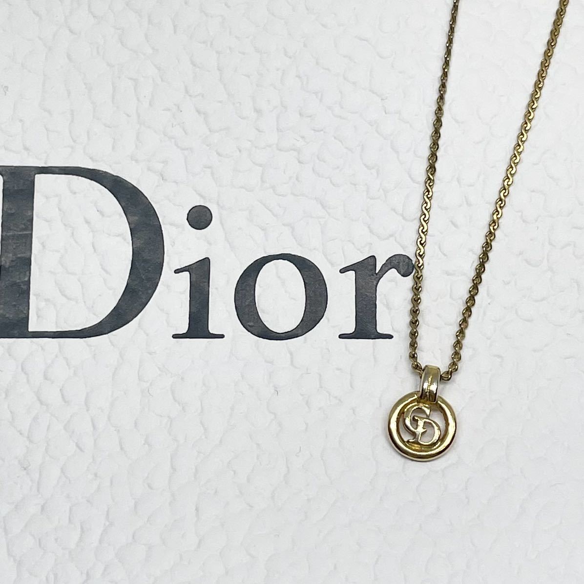 海外限定】 Dior ネックレス CDロゴ ヴィンテージ ネックレス（トップ