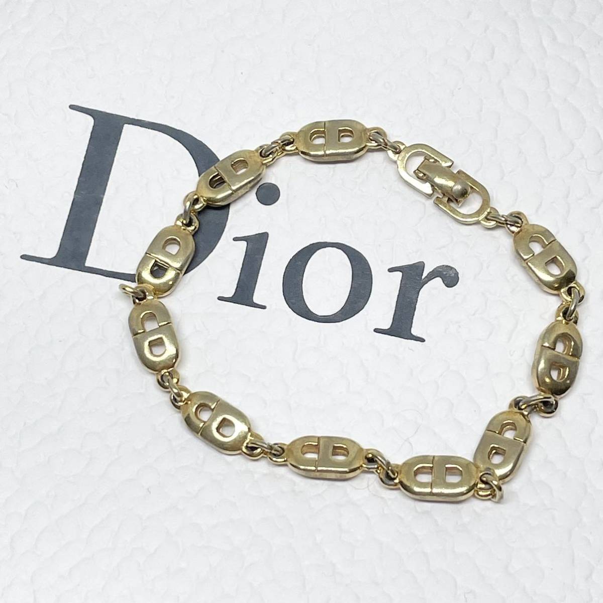 公式の店舗 Dior チェーンブレスレット CDロゴ ヴィンテージ