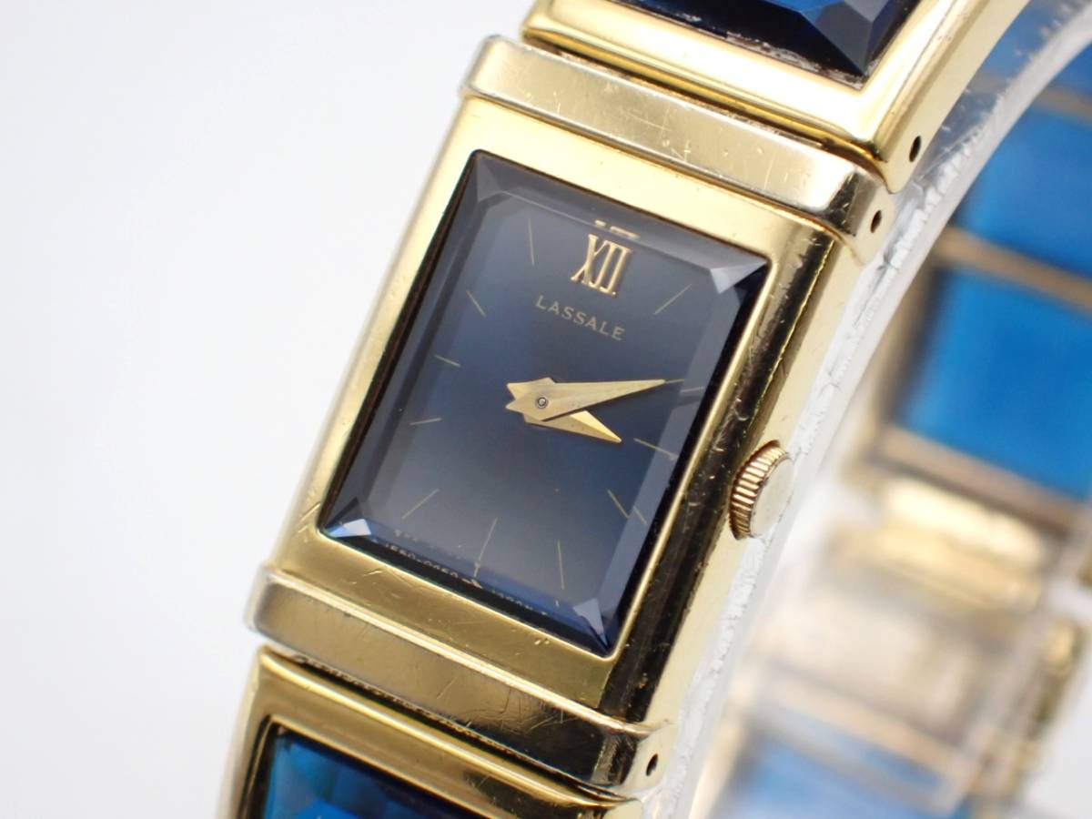稼働品☆SEIKO セイコー QZ 1E50-525A ラサール スクエア 青文字 稼働品☆SEIKO セイコー QZ 1E50-525A ラサール スクエア 青文字