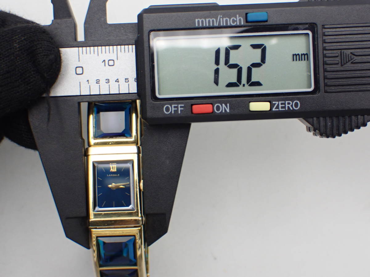稼働品☆SEIKO セイコー QZ 1E50-525A ラサール スクエア 青文字 稼働品☆SEIKO セイコー QZ 1E50-525A ラサール スクエア 青文字