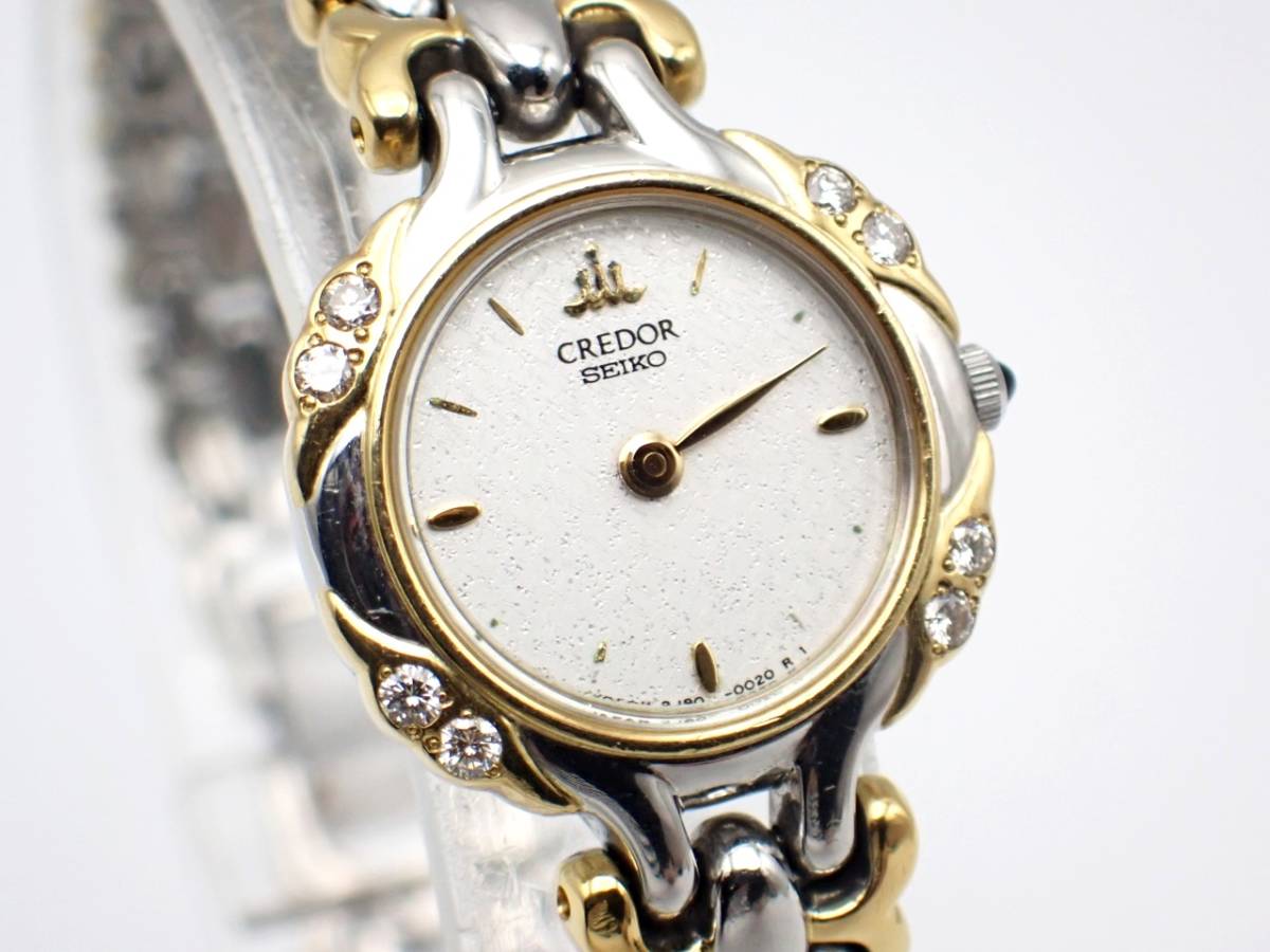 1円~☆稼働品☆SEIKO セイコー クレドール 2J80-0020SS×18KT QZ