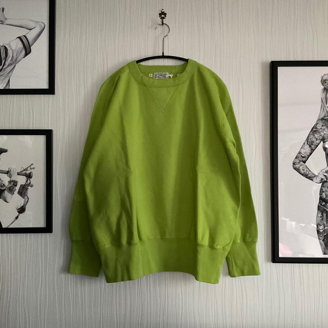 LEVI'S VINTAGE CLOTHING -BAY MEADOWS- SWEAT SHIRT -LIME GREEN- LVC ヴィンテージ　新品未使用品