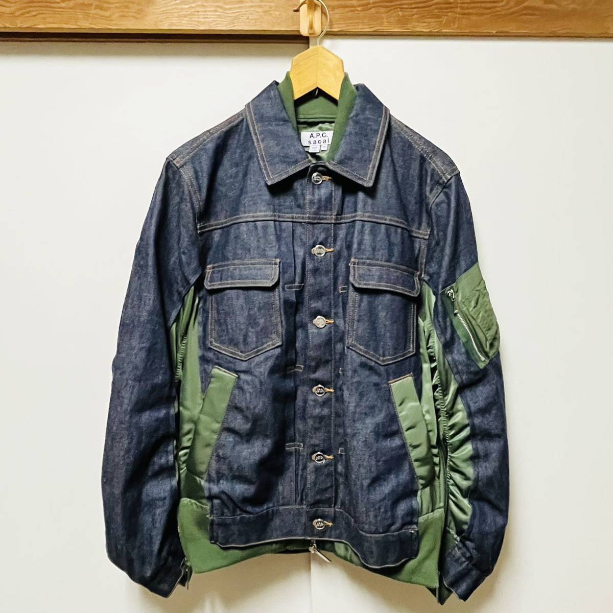 JChere雅虎拍卖代购商品：美品 sacai サカイ x A.P.C. アーペーセー BLOUSO