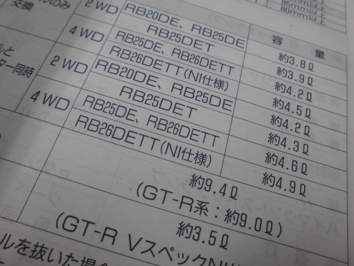 スカイラインGT-R BNR34 取扱説明書 ER34 取説 ENR34 HR34 RB26DETT RB25DET RB25DE RB20 25GTターボ GTR NISSAN SKYLINE 全国送料370円☆._画像5